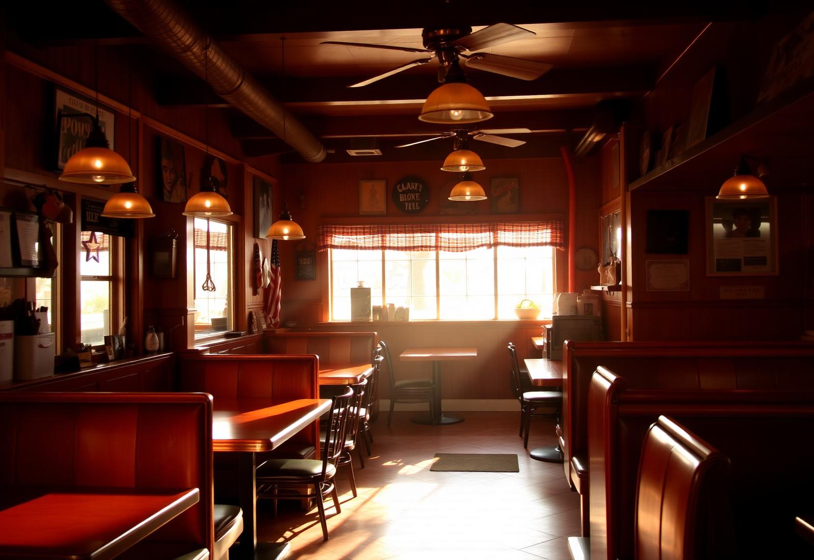Inside the Golden Biscuit dining room